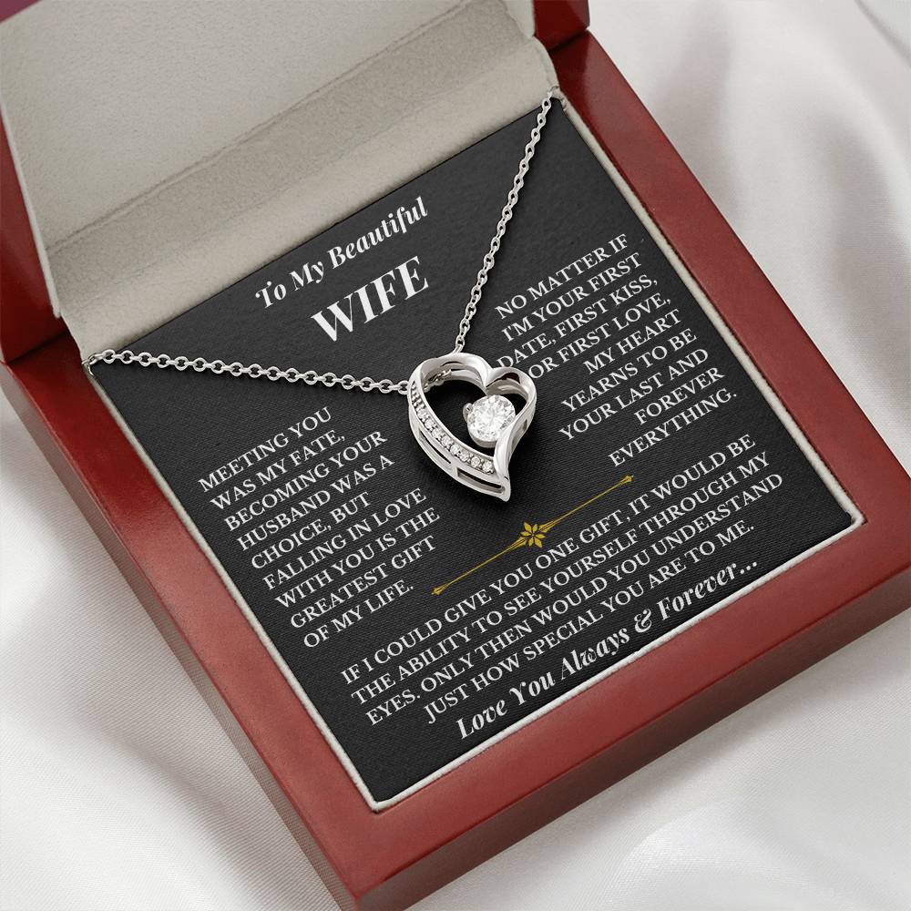 To My Wife - Love You - Forever Love Necklace