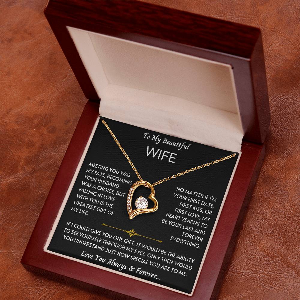 To My Wife - Love You - New Design - Forever Love Necklace