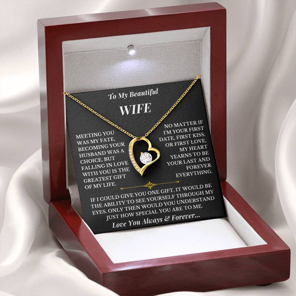 To My Wife - Love You - Forever Love Necklace