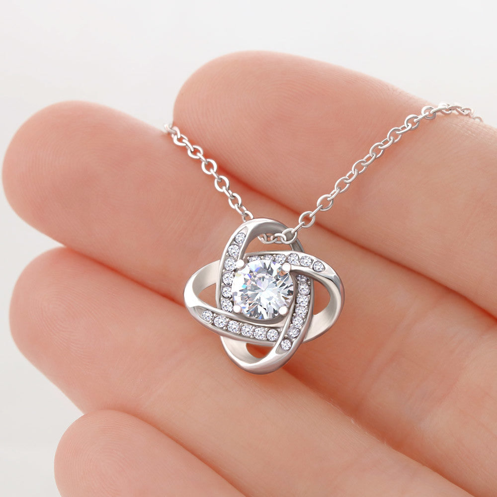 To My Beautiful Wife - Love Knot Necklace - New Design