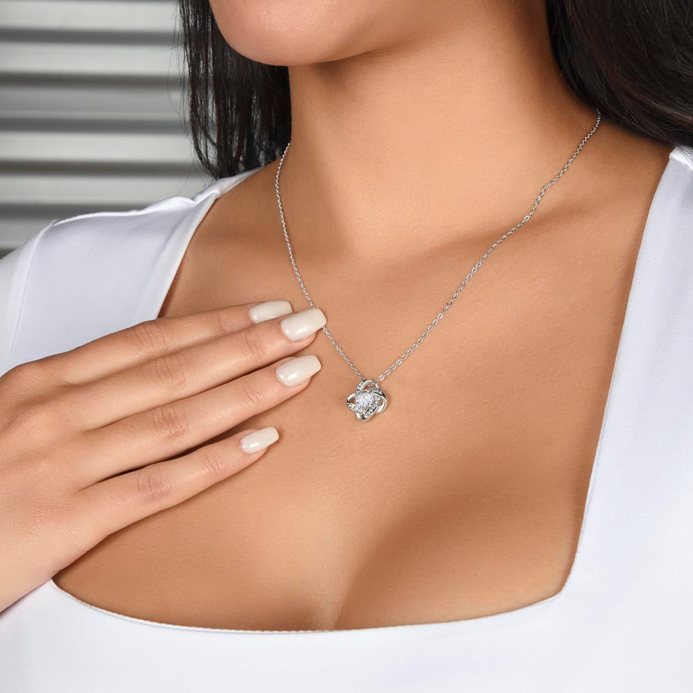 To My Beautiful Wife - Love Knot Necklace - New Design