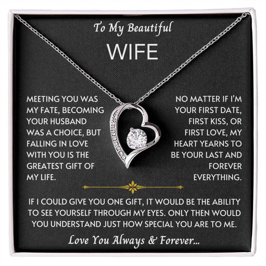 To My Wife - Love You - New Design - Forever Love Necklace