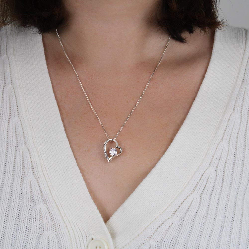 To My Beloved Daughter From Dad- Forever Love Heart Necklace