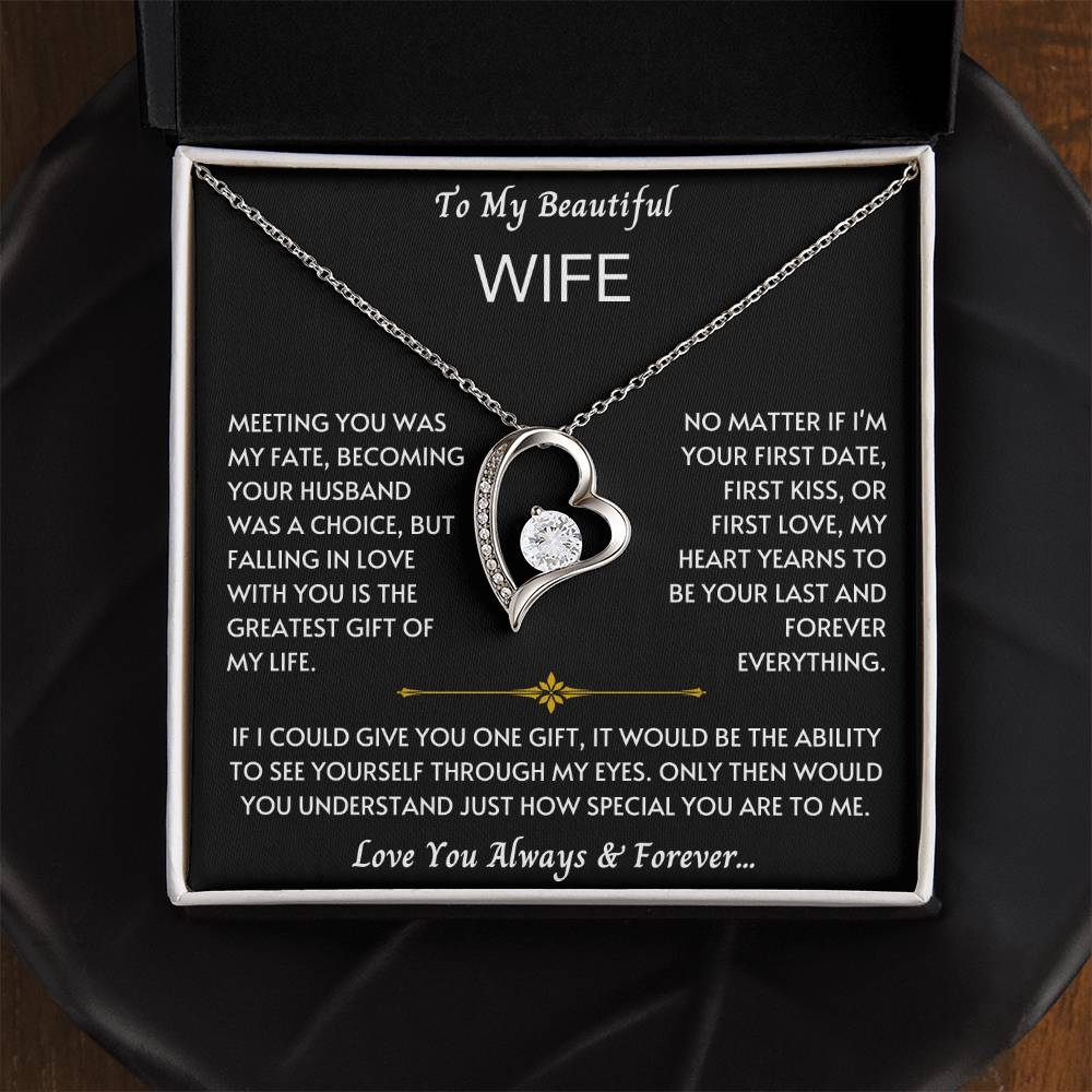 To My Wife - Love You - New Design - Forever Love Necklace