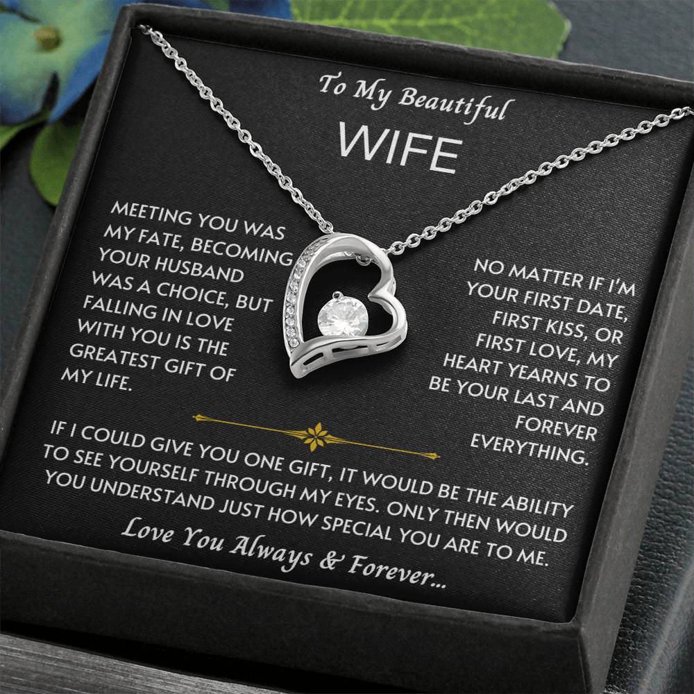 To My Wife - Love You - New Design - Forever Love Necklace