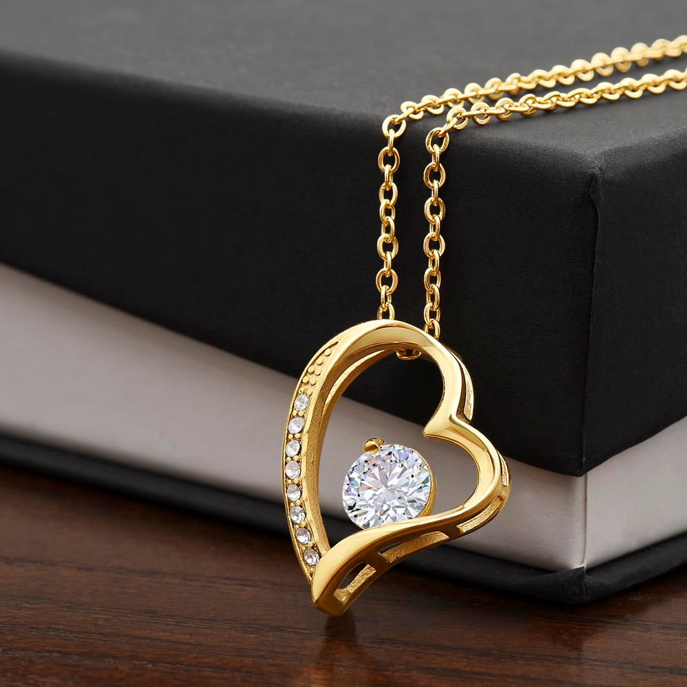 To My Beloved Daughter From Mom- Forever Love Heart Necklace