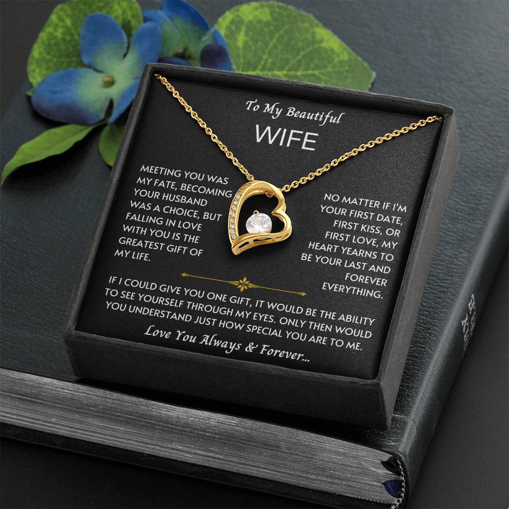 To My Wife - Love You - New Design - Forever Love Necklace