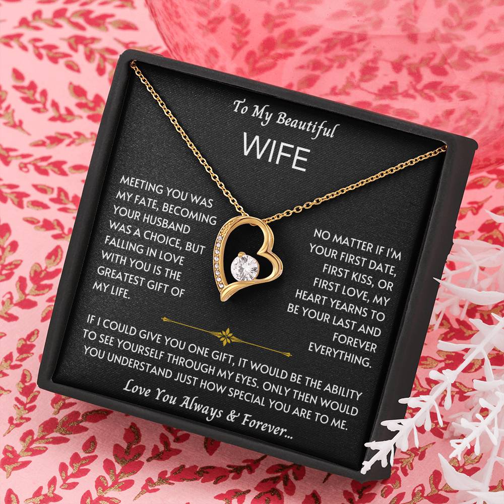 To My Wife - Love You - New Design - Forever Love Necklace