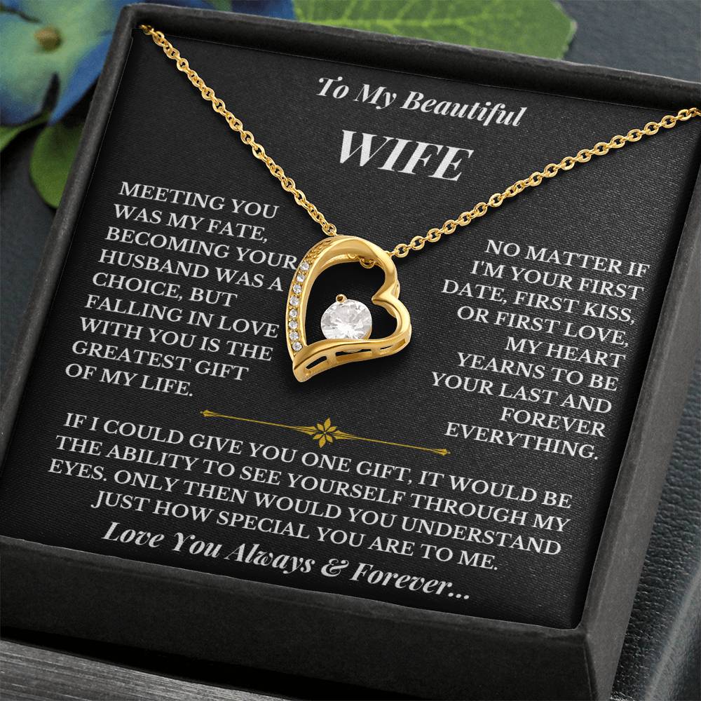 To My Wife - Love You - Forever Love Necklace