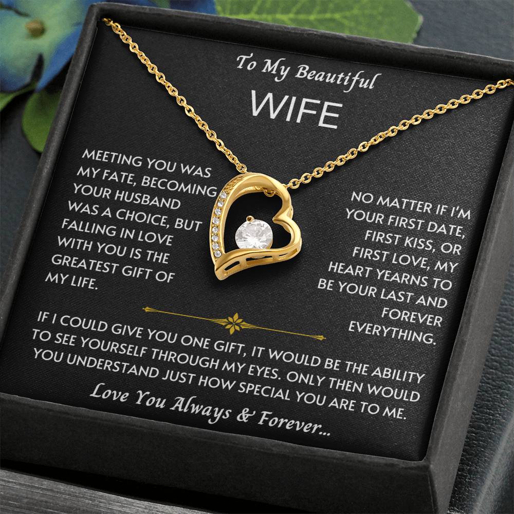 To My Wife - Love You - New Design - Forever Love Necklace